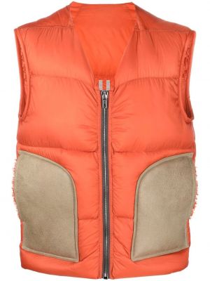 Ned pelsvest Rick Owens oransje