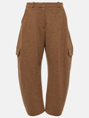 Pantalones de cachemir con estampado de cachemira bootcut Loro Piana marrón