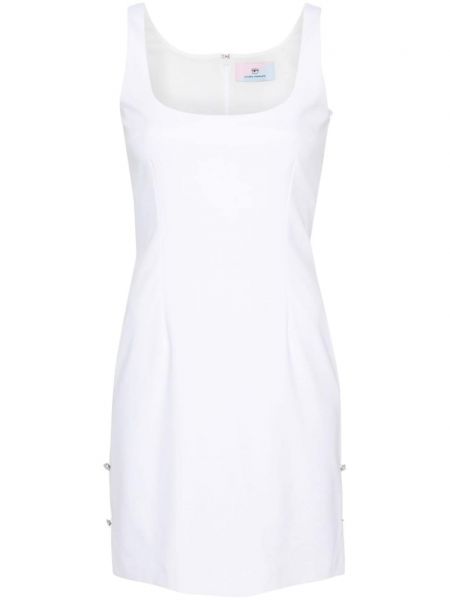 Křišťálové šaty Chiara Ferragni bílé
