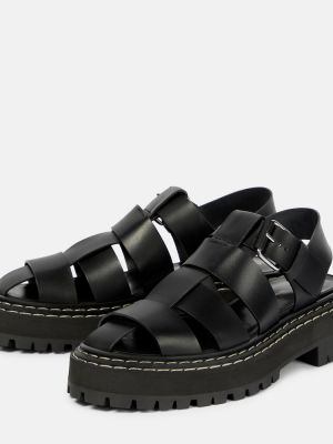Sandales en cuir à plateforme Proenza Schouler noir