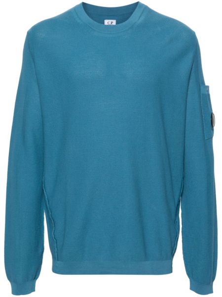 Памучен пуловер C.p. Company синьо