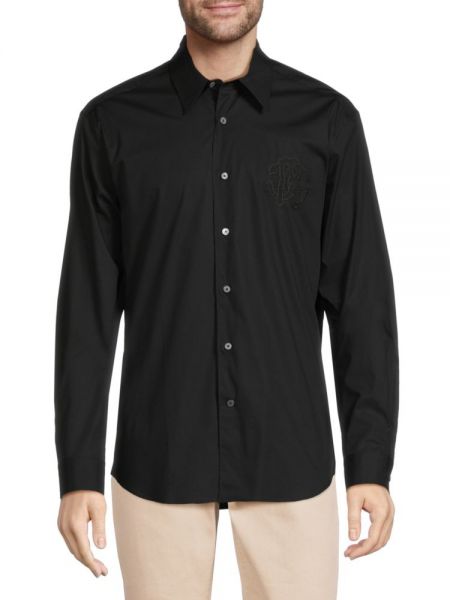 Рубашка на пуговицах Roberto Cavalli черная