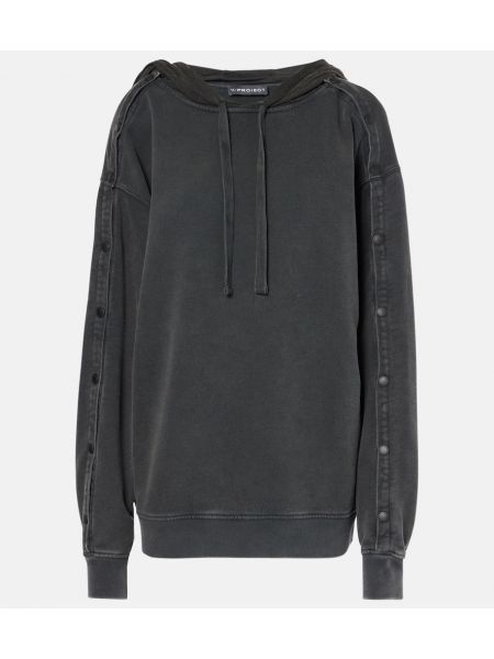 Oversized hoodie i bomull i jersey Y/project svart