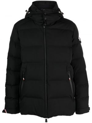 Páperová bunda s kapucňou Moncler Grenoble čierna