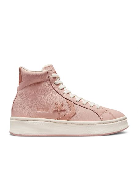 Кожаные кроссовки на платформе Converse Pro Leather розовые