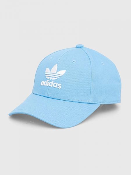 Șapcă din bumbac Adidas Originals albastru