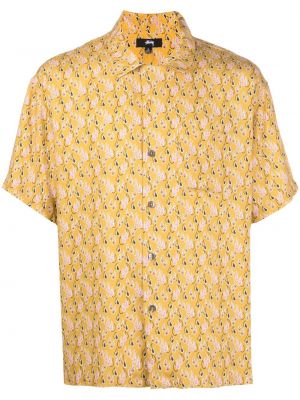 Krekls ar lāsīšu rakstu Stüssy dzeltens