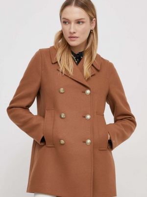 Шерстяное пальто Tommy Hilfiger коричневое