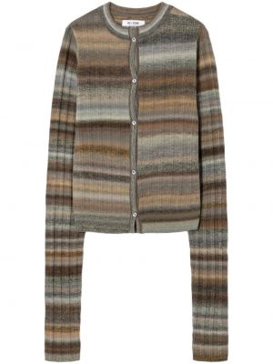 Cardigan en laine à rayures Re/done marron