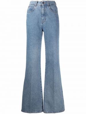 Hög midja flare jeans Ami Paris blå