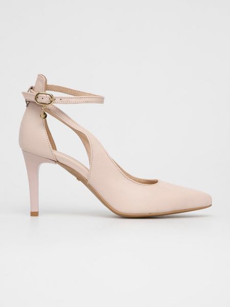 Ниски обувки с висок ток Wojas розово