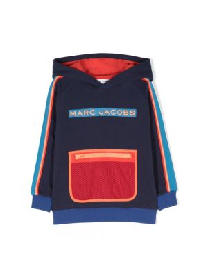Sweter z nadrukiem Marc Jacobs niebieski