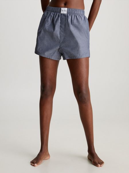 Pantalones cortos de algodón Calvin Klein azul