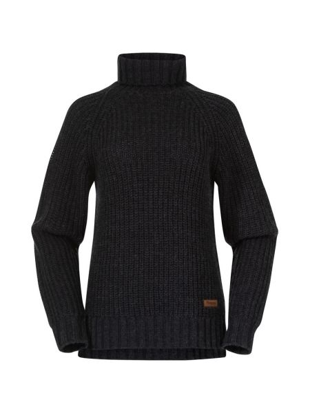 Пуловер из шерсти мериноса с высоким воротником Bergans серый