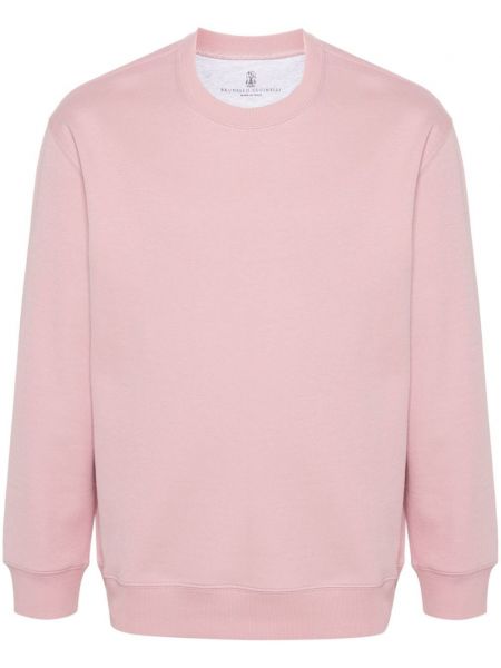 Jersey sweatshirt aus baumwoll Brunello Cucinelli pink