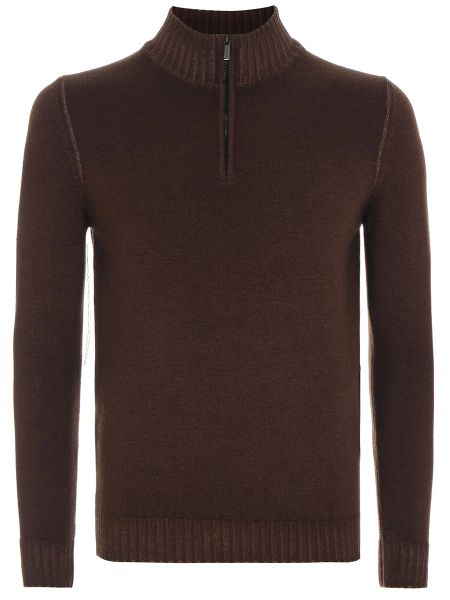 Шерстяной свитер Moorer коричневый