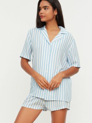 Fonott pizsama Trendyol szürke