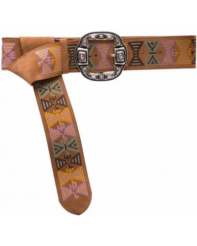 Cinturón con bordado con estampado geométrico Etro