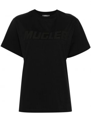 T-shirt en coton à imprimé Mugler
