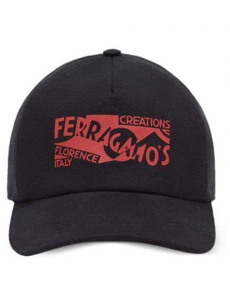 Casquette à imprimé Ferragamo noir