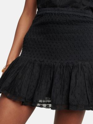 Mini sukně s volány Loveshackfancy černé