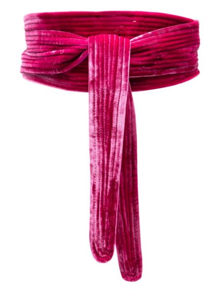 Žametni pas iz rebrastega žameta Pierre-louis Mascia roza