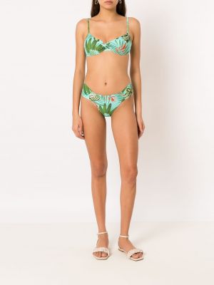 Bikini ar apdruku ar tropisku rakstu Lygia & Nanny zaļš