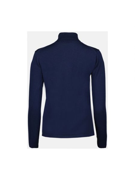 Jersey cuello alto de lana con cuello alto de tela jersey Kenzo azul