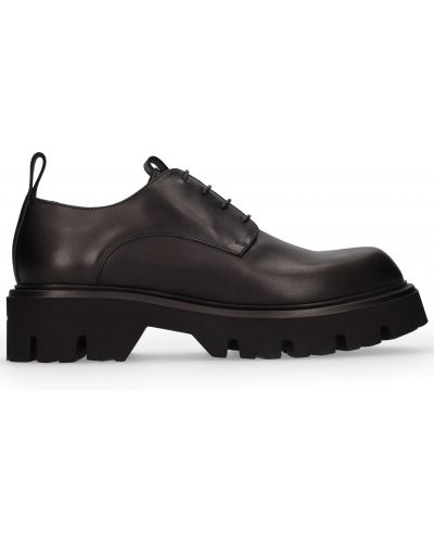 Pantofi derby cu șireturi din piele din dantelă Mattia Capezzani negru