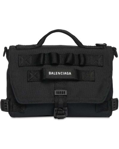 Crossbody torbica iz najlona Balenciaga črna