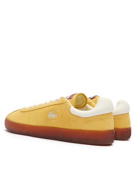 Δερμάτινα sneakers Lacoste κίτρινο