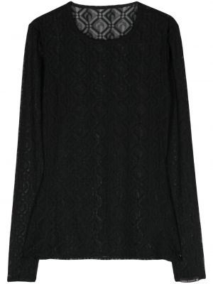 Μπλούζα από διχτυωτό Marine Serre μαύρο