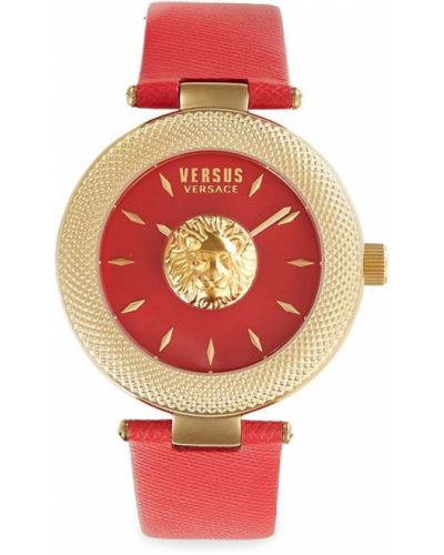Кожаные с ремешком часы Versus Versace, красные