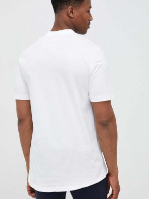 Bavlněné tričko Adidas bílé