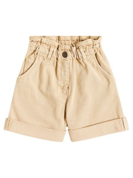 Bomull shorts for jenter Bonpoint beige