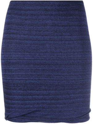 Viskózové dlouhý svetr na zip s dlouhými rukávy Isabel Marant Etoile - modrá