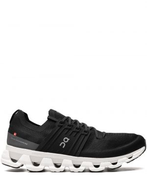 Sneakers από διχτυωτό On Running μαύρο