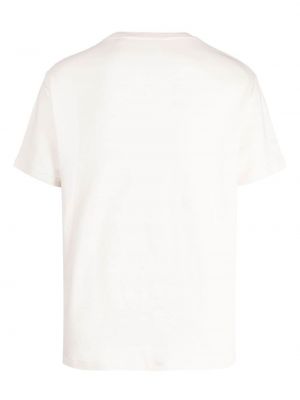 Koszulka bawełniana z okrągłym dekoltem Frame biała