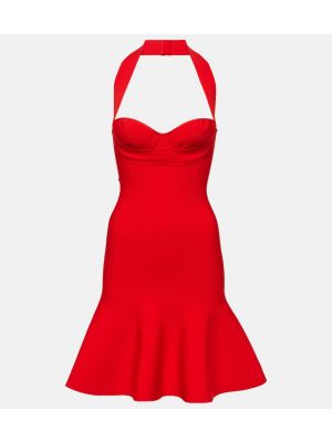 Midi haljina Alaia crvena