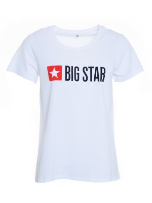 Tricou tricotate cu stele Big Star alb