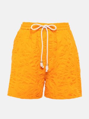 Bombažne kratke hlače Nanushka oranžna