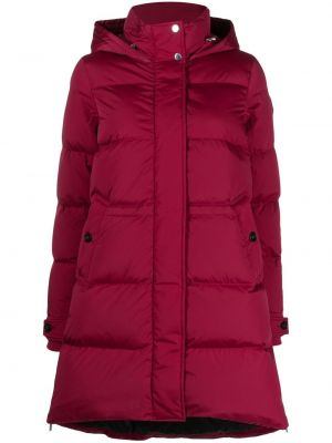 Kabát s kapucí Woolrich růžový