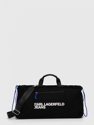 Памучни чанта Karl Lagerfeld Jeans черно