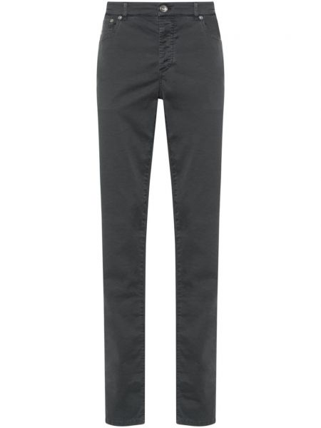 Pantalon droit brodé Brunello Cucinelli gris