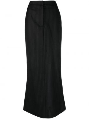 Pruhované kašmírové dlouhá sukně Woera černé