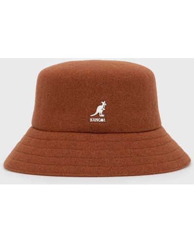 Vlněný klobouk Kangol hnědý