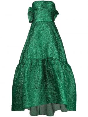 Вечерна рокля с панделка Bambah зелено