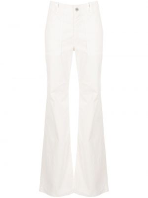 Pantalones rectos de cintura alta Nili Lotan blanco
