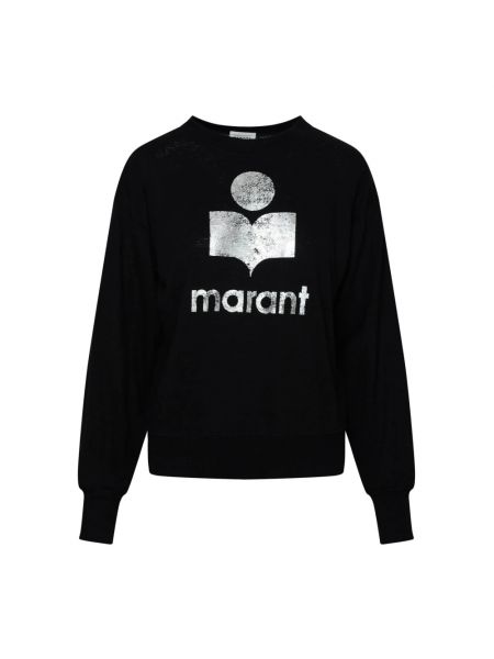 Leinen sweatshirt Isabel Marant Etoile schwarz