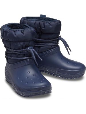 Зимние ботинки Crocs синие